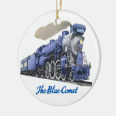Blue Comet Steam-locomotief Keramisch Ornament (Links)