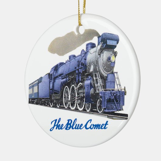 Blue Comet Steam-locomotief Keramisch Ornament (Links)
