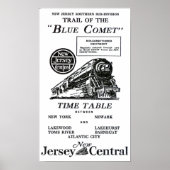 Blue Comet Train - Luxury coach Trains Poster (Voorkant)