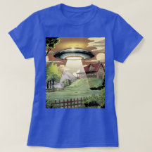 Blue Comic UFO Vrouwen T-shirt