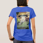 Blue Comic UFO Vrouwen T-shirt (Achterkant)