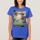 Blue Comic UFO Vrouwen T-shirt (Voorkant)