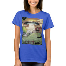 Blue Comic UFO Vrouwen T-shirt