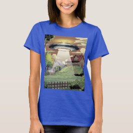 Blue Comic UFO Vrouwen T-shirt