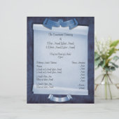 Blue Commitment Ceremony Custom 2 Sided Program (Staand voorkant)