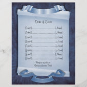 Blue Commitment Ceremony Custom 2 Sided Program (Achterkant)