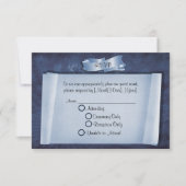 Blue Commitment Ceremony Custom RSVP-kaarten RSVP Kaartje (Voorkant)