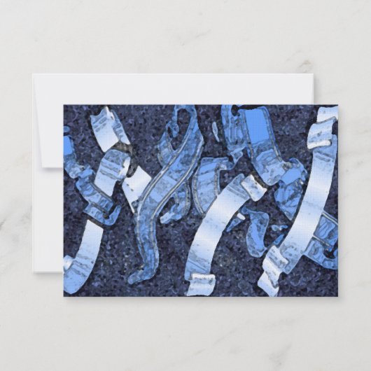 Blue Commitment Ceremony Custom RSVP-kaarten RSVP Kaartje (Achterkant)