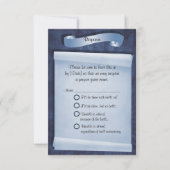Blue Commitment Ceremony Funny Response Card RSVP Kaartje (Voorkant)