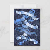 Blue Commitment Ceremony Funny Response Card RSVP Kaartje (Achterkant)