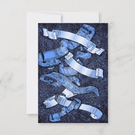 Blue Commitment Ceremony Funny Response Card RSVP Kaartje (Achterkant)