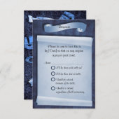 Blue Commitment Ceremony Funny Response Card RSVP Kaartje (Voorkant / Achterkant)
