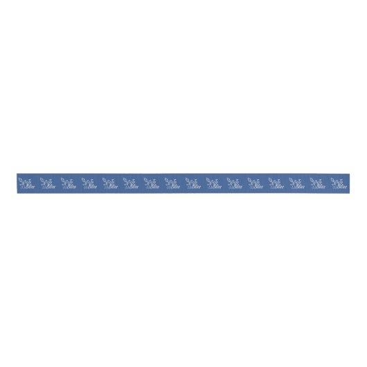 Blue Company Branded, Logo Promotiegeschenk Grosgrain Lint (Voorkant)