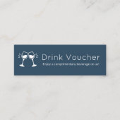 Blue Company Logo Drink Voucher | Zakelijk eveneme Mini Visitekaartje (Voorkant)