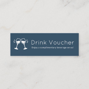 Blue Company Logo Drink Voucher   Zakelijk eveneme Mini Visitekaartje