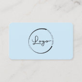 Blue Company Logo QR Code Professional Visitekaartje (Achterkant)