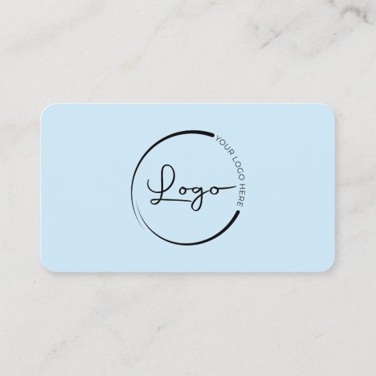 Blue Company Logo QR Code Professional Visitekaartje (Achterkant)