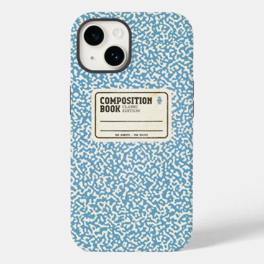 Blue Composition Notitieboek Hoesje-Mate iPhone Ca Case-Mate iPhone Case (Achterkant)