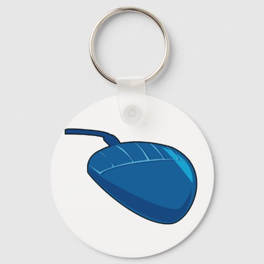 Blue Computer Mouse Sleutelhanger (Achterkant)
