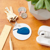 Blue Computer Mouse Sleutelhanger