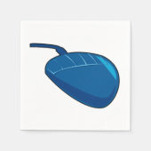 Blue Computer Mouse Technology Paper Napkins Servet (Voorkant)