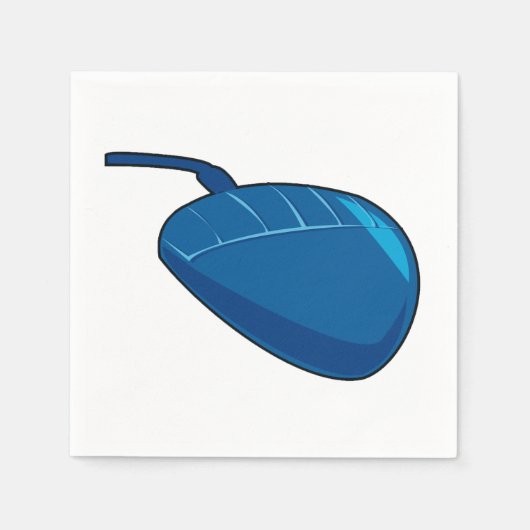 Blue Computer Mouse Technology Paper Napkins Servet (Voorkant)