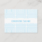 Blue Concentric Square Pattern Visitekaartje (Voorkant)