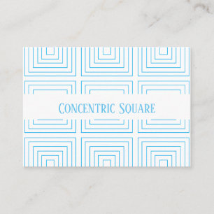 Blue Concentric Square Pattern Visitekaartje
