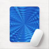 Blue Concentric Squares Mousepad Muismat (Met muis)