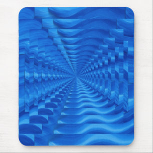Blue Concentric Squares Mousepad Muismat