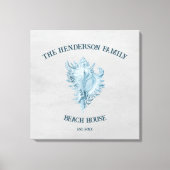 Blue Conch Shell Canvas Afdruk (Voorkant)