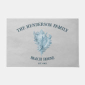 Blue Conch Shell Deurmat (Voorkant)