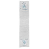 Blue Conch Shell Korte Tafelloper (Voorkant)