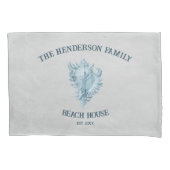 Blue Conch Shell Kussensloop (Voorkant)