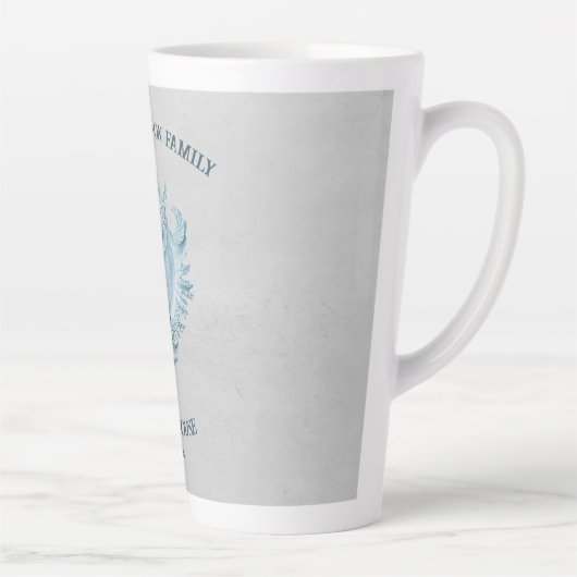 Blue Conch Shell Latte Mok (Rechts)