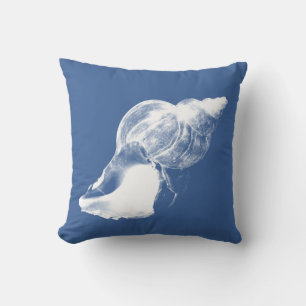Blue Conch Shell Square Pillow Kussen
