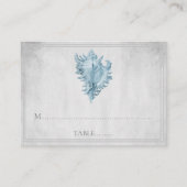 Blue Conch Shell Wedding Place Cards Plaatskaartje (Voorkant)