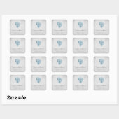 Blue Conch Shell Wedding Stickers (Vel)