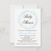 Blue Confetti - 3x5 Baby shower Uitnodiging (Voorkant)