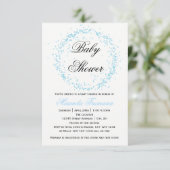 Blue Confetti - 3x5 Baby shower Uitnodiging (Staand voorkant)