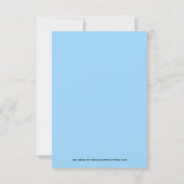 Blue Confetti - 3x5 Baby shower Uitnodiging (Achterkant)