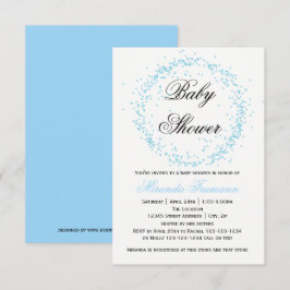 Blue Confetti - 3x5 Baby shower Uitnodiging