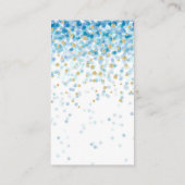 Blue Confetti Baby shower Luier Raffle Ticket Informatiekaartje (Achterkant)