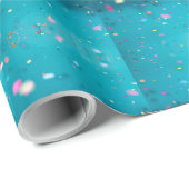 Blue Confetti Dream Cadeaupapier (Rol Hoek)