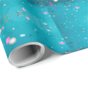 Blue Confetti Dream Cadeaupapier