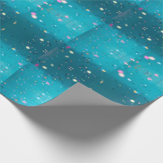 Blue Confetti Dream Cadeaupapier (Hoek)