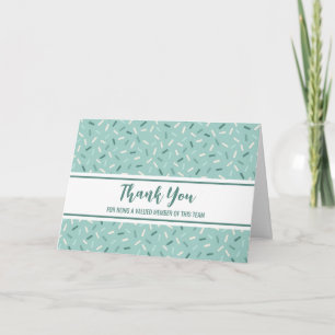 Blue Confetti Employee Appreciation Card Bedankkaart