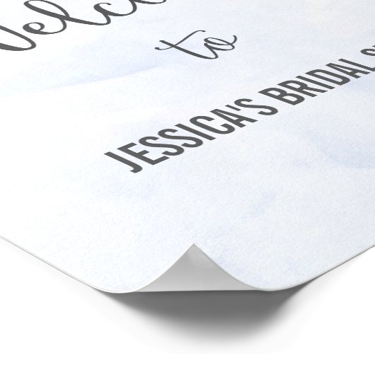 Blue Confetti Welcome Poster Print (Hoek)