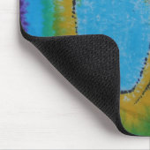 Blue Conga Drums Tie Dye Muismat (Hoek)
