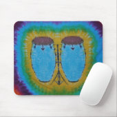 Blue Conga Drums Tie Dye Muismat (Met muis)
